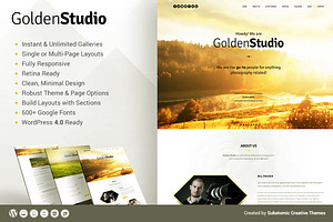 Golden Studio - WordPress Theme