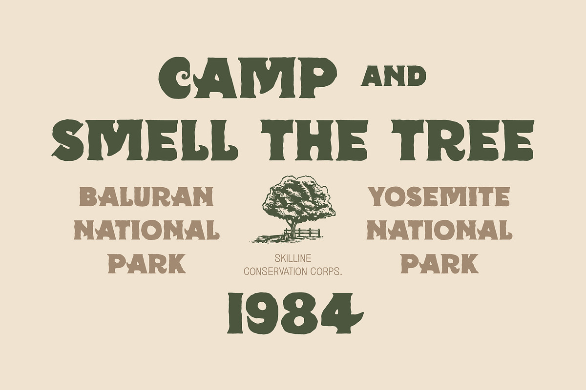 SFC Camphard, a Sans Serif Font by Skilline Supply Co. (Photo 4 of 8)