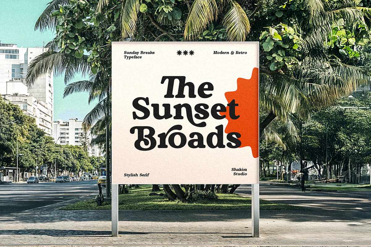 Sunday Breaks - Modern Retro Serif, a Serif Font by Shakira Studio (Photo 7 of 10)