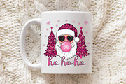 Pink Christmas Leopard Tree Santa PN, an Illustration by Libby Wishes (Thumbnail 5 of 6)
