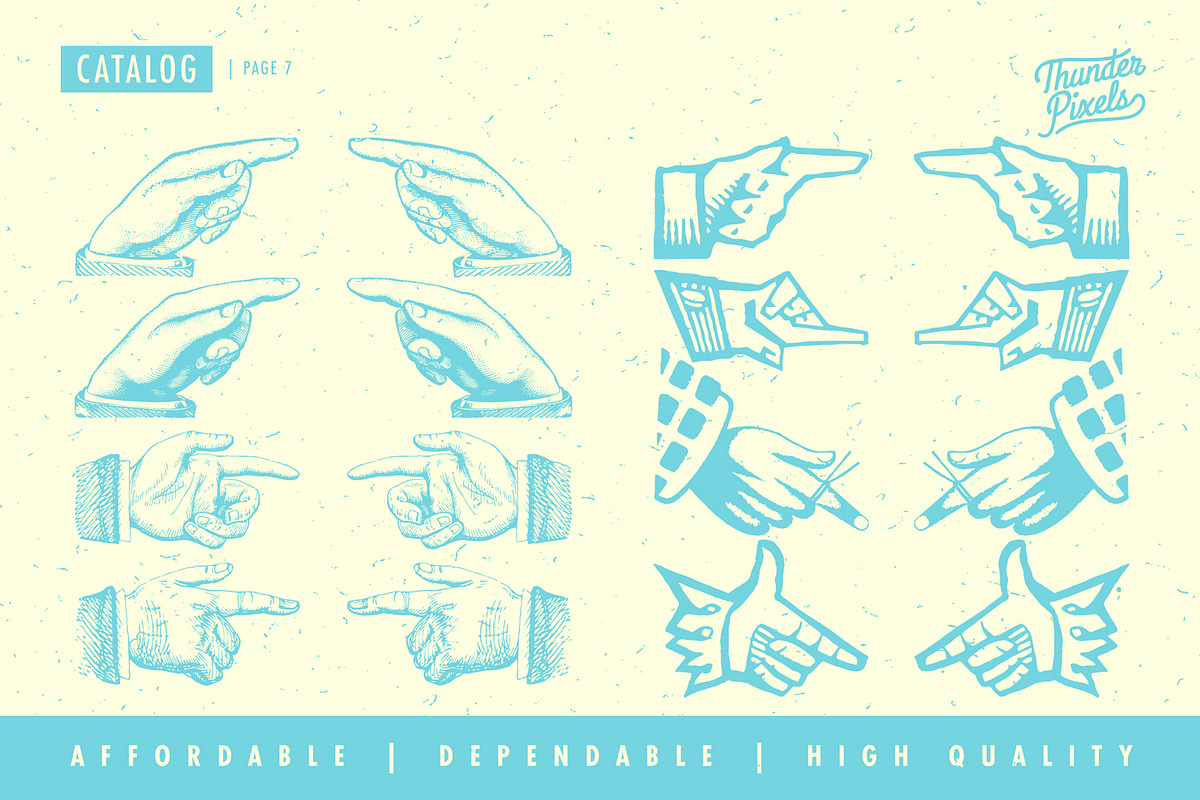 Hand Pointers & Indexes - BRMV 01, an Illustration by Thundr Co. (Photo 9 of 12)