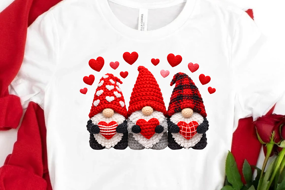 Faux Yarn Valentine’s Day Gnome PNG, an Illustration by DreamCafeArt (Photo 6 of 8)
