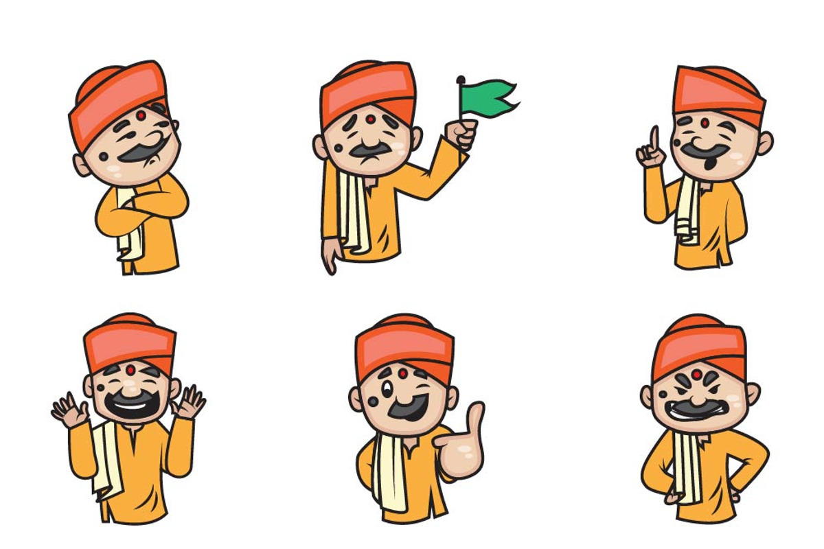 Illustration Of Cartoon Pundit Set, a Person Illustration by Nisha Droch