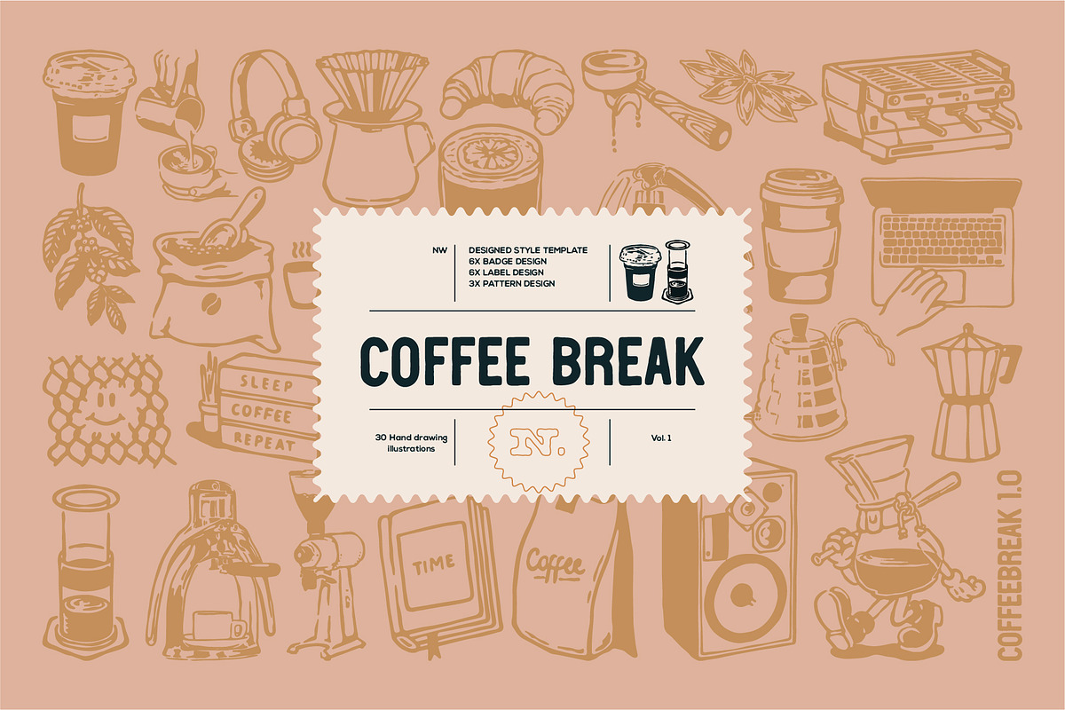 Coffee Drawing ( Coffee Break ), a Food Illustration by Naturaworks Creative (Photo 1 of 8)
