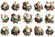 Watercolor Christmas Santa Claus Cli, an Illustration by cherrydesign (Thumbnail 4 of 4)