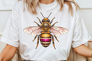 Colorful Cute Bee PNG, an Illustration by Craft Nest (Thumbnail 5 of 7)