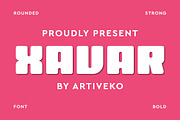 Xavar - Rounded Bold Font, a Sans Serif Font by Artiveko (Thumbnail 1 of 4)