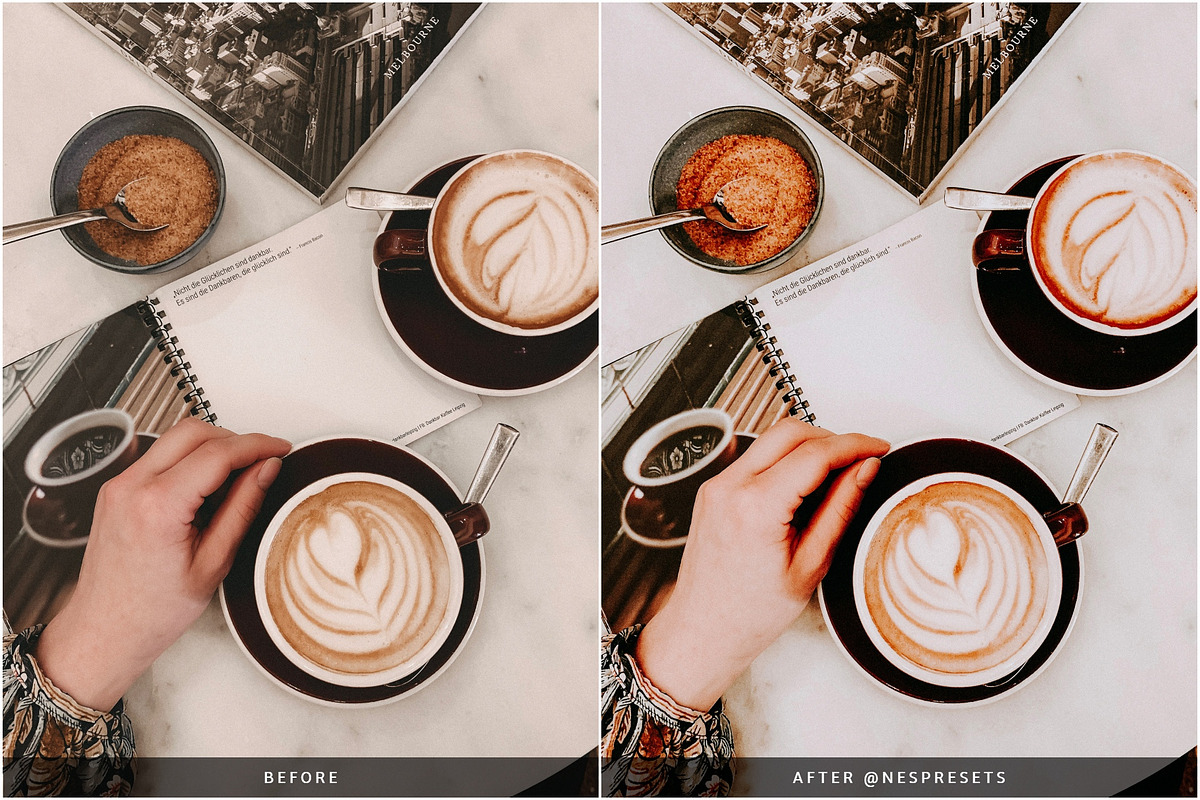 CARAMEL COFFEE LIGHTROOM PRESETS, an Action Add-On by Nes Design Co (Photo 8 of 10)