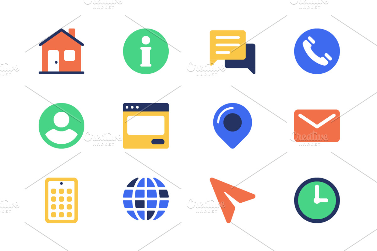 Flat Web Icons Pack, a Duotone Icon by alexdndz (Photo 2 of 29)