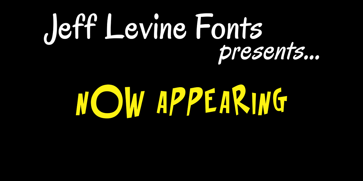 Now Appearing JNL, a Handwritten Font by Jeff Levine Fonts