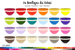 50 Rainbow Bowl Clip Art
