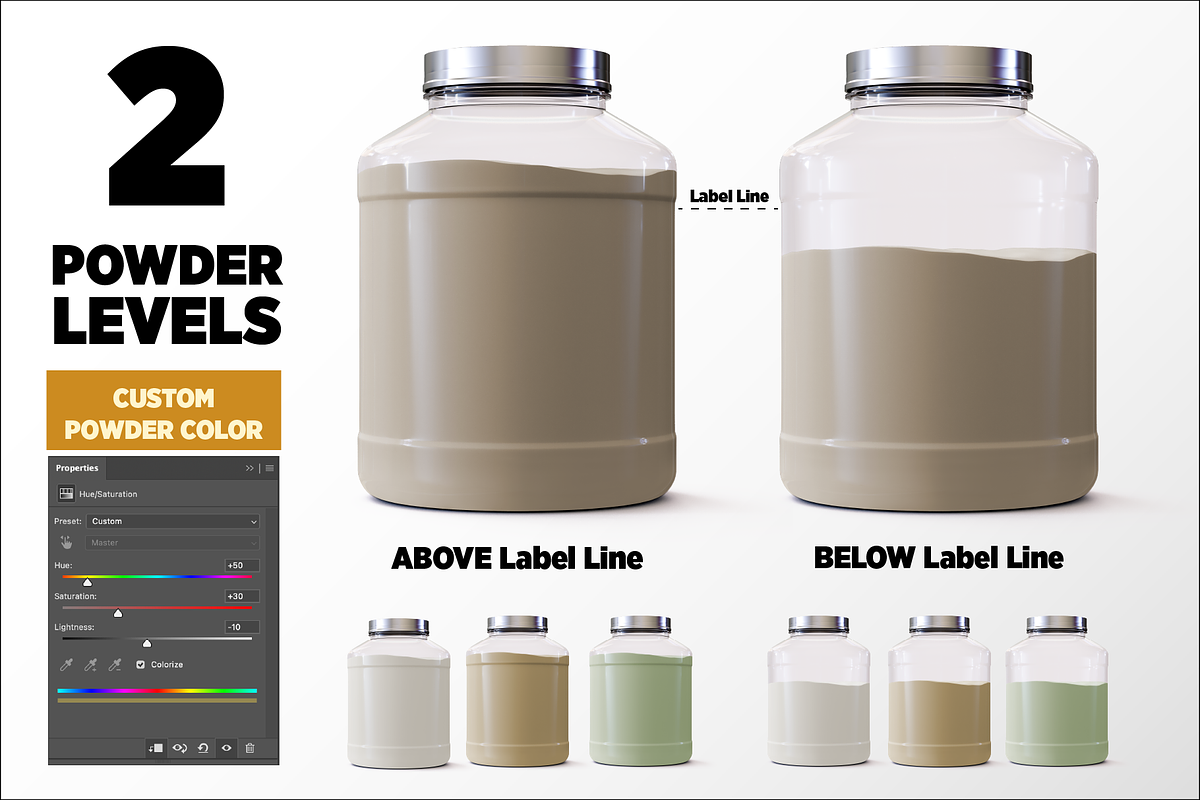 5lb Whey Protein Jar Mockup D3-Pro, a Packaging Mockup by Design Warlord (Photo 3 of 16)