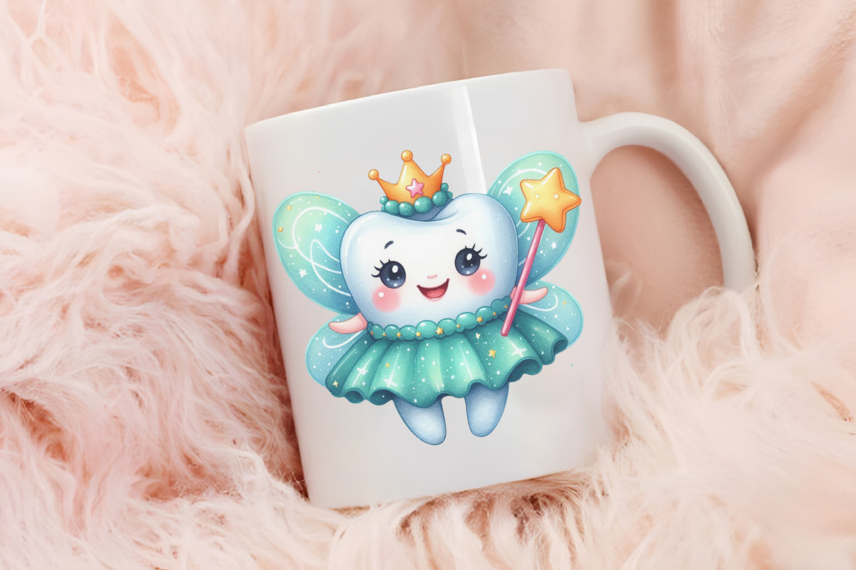 Colourful cute tooth fairy sublimati, a Seasonal Illustration by RobertsArt (Photo 6 of 7)