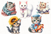 Cute Cat Sublimation Clipart, an Illustration by OK Design (Thumbnail 3 of 5)