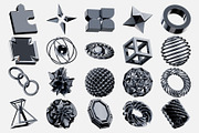 Abstract Chrome 3D Icon Set, an Object 3D Model by Eklip Studio (Thumbnail 5 of 6)