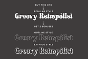 Groovy Retropolist Groovy Retro Font, a Handwritten Font by Absonstype (Thumbnail 2 of 10)