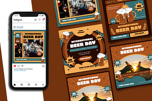 Beer Day Instagram Post Template, a Social Media Template by Artnivora.Std