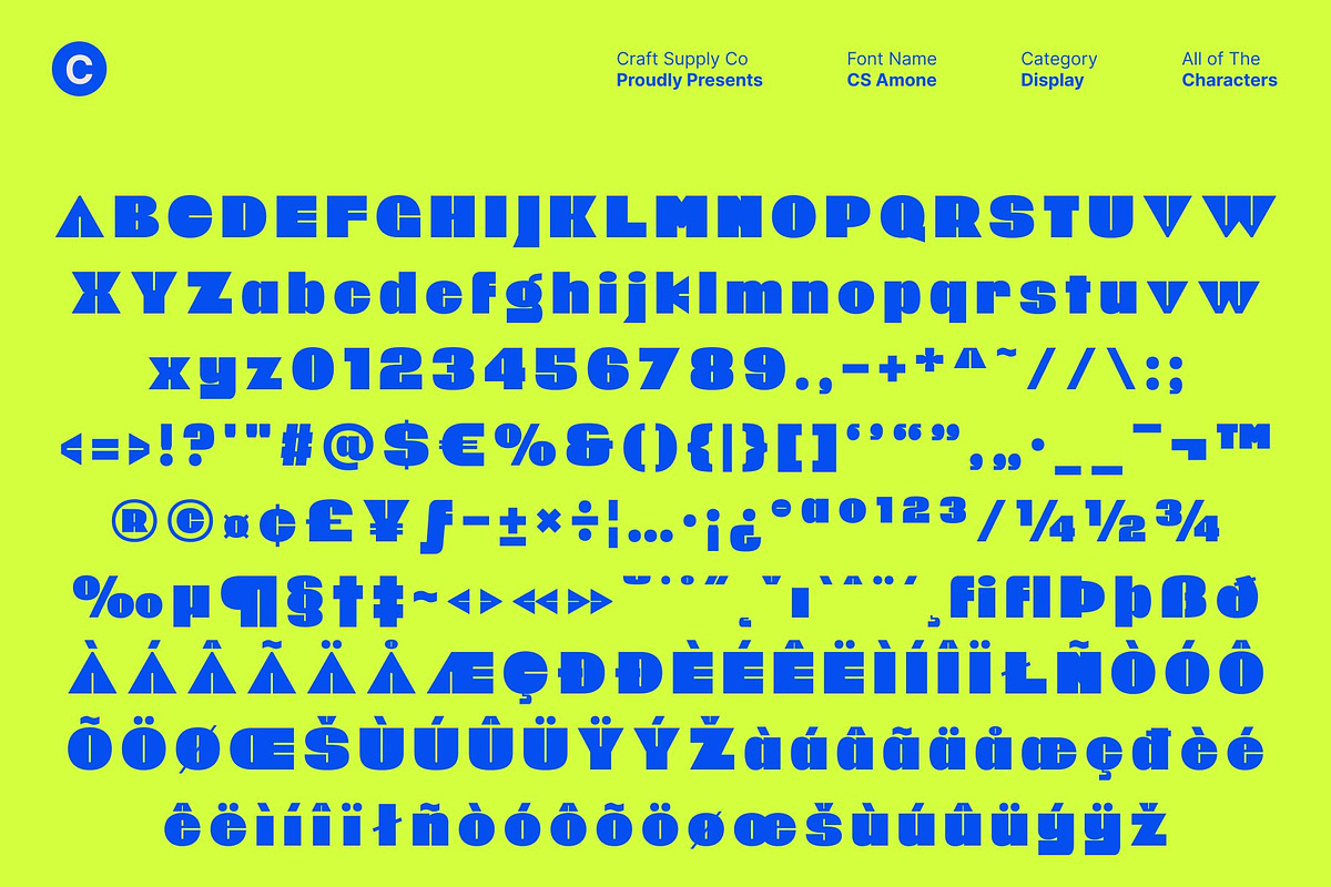 CS Amone – Bold Display Font, a Sans Serif Font by Craft Supply Co. (Photo 8 of 8)