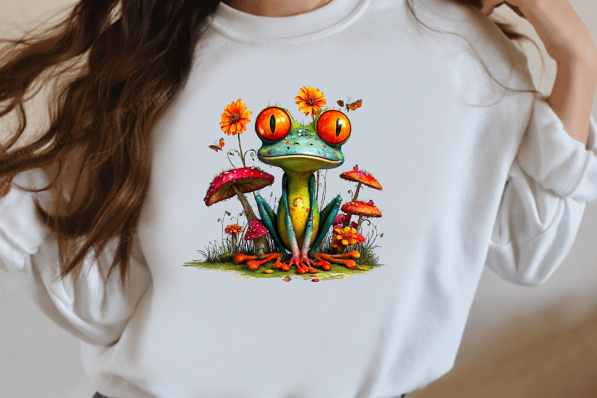 Quirky Colorful Quirky frog Clipart, a Seasonal Illustration by Designworld (Photo 8 of 10)