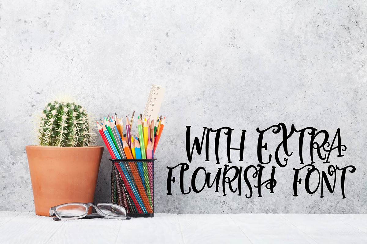 Magical Unicorn Font - With Doodles preview 8