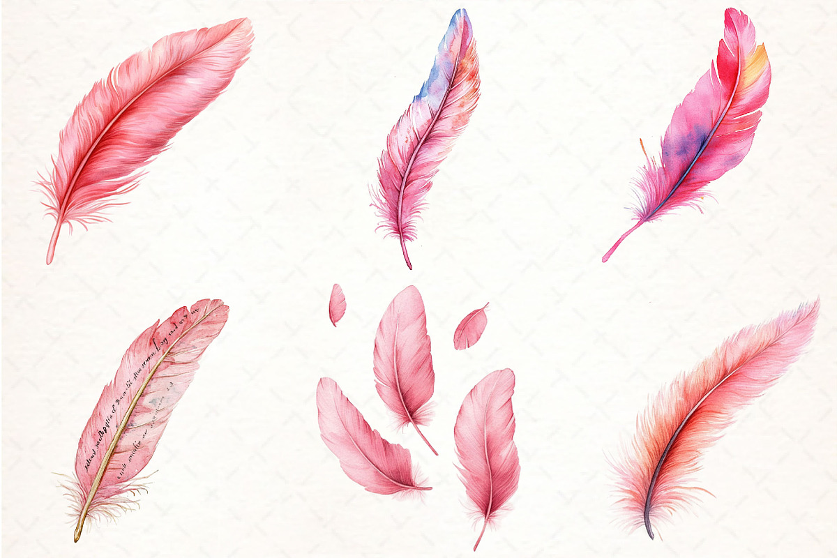 Feathers of Style, Flamingo Feathers, an Illustration by Pixels.Craft (Photo 3 of 7)