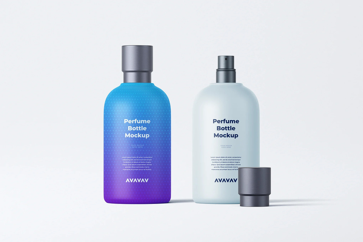 Glass Perfume Bottle Mockup, a Product Mockup by zpackcreative (Photo 1 of 4)