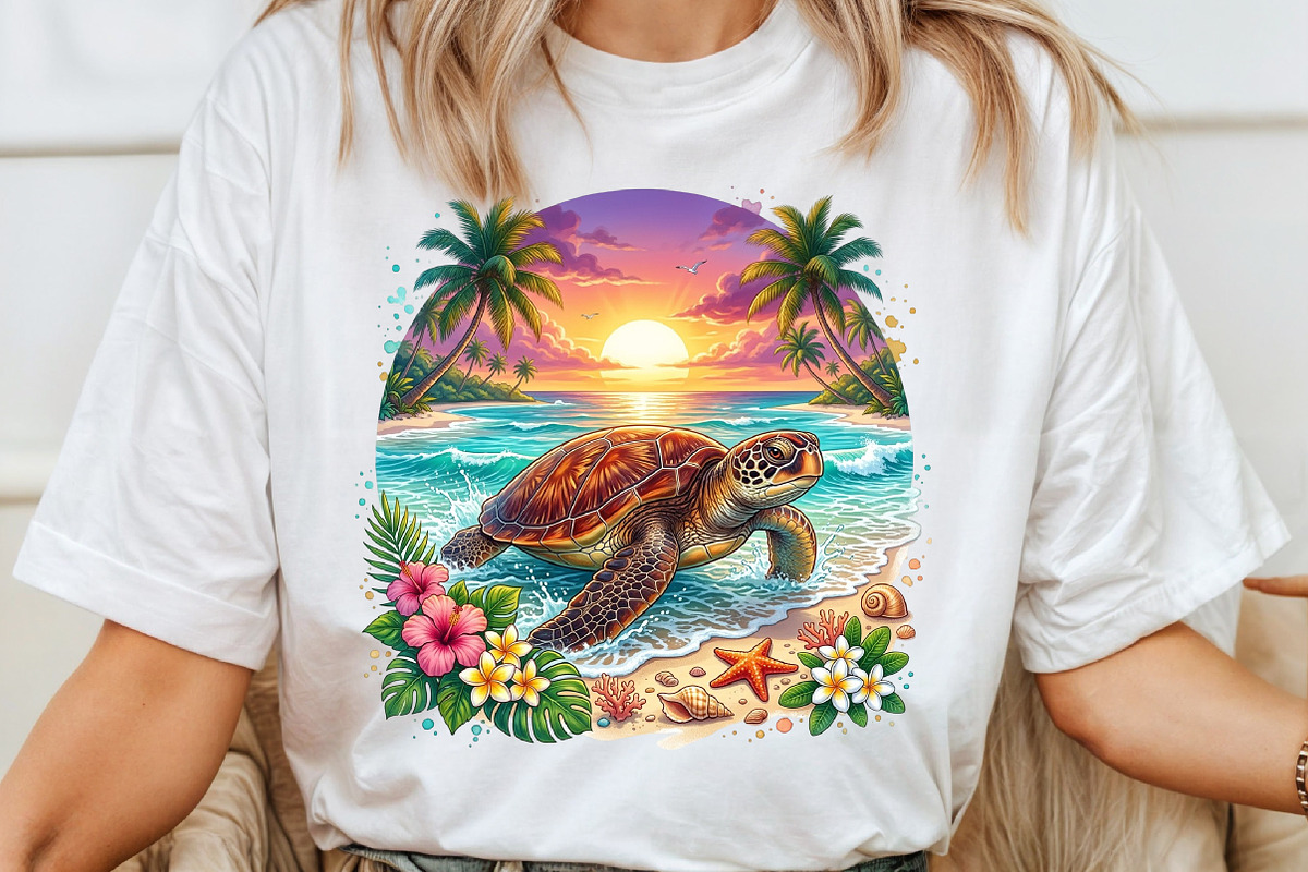 Sea Turtle Png, Summer Png, Beach, a Seasonal Illustration by Sublimation Artist (Photo 4 of 9)