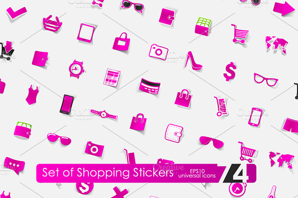 74 Shopping Stickers