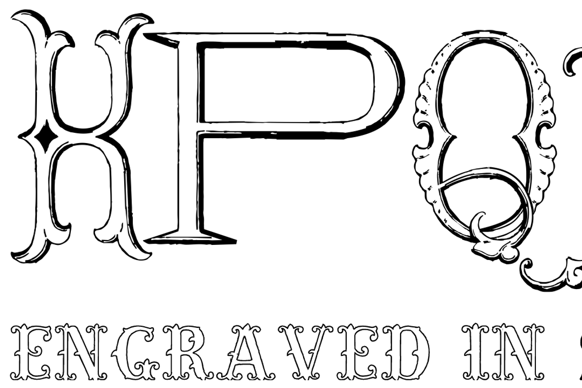 Victorian Alphabets PACK 19 FONTS !!, a Blackletter Font by Intellecta Design (Photo 45 of 48)