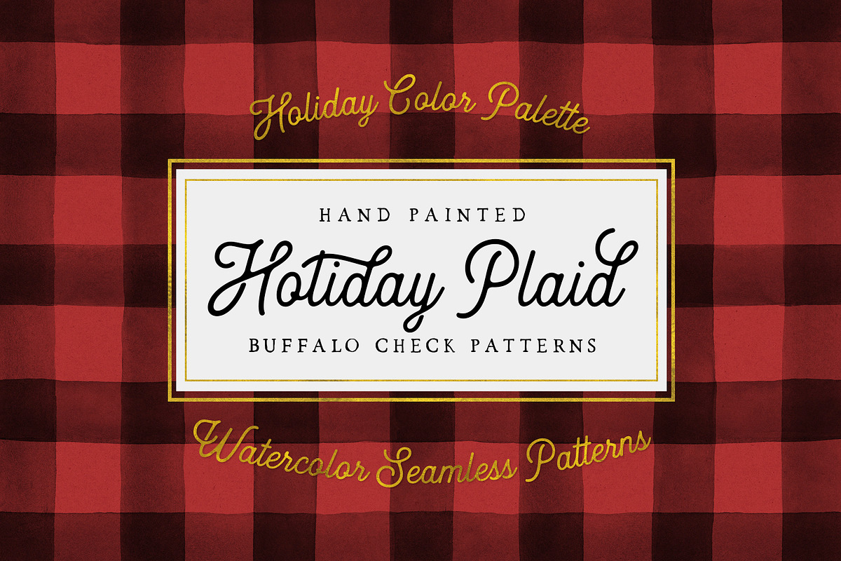Holiday Hand Painted Buffalo Check, a Pattern Graphic by Summit Avenue (Photo 1 of 8)