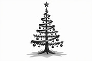 Merry Christmas Tree Clipart Collect, an Illustration by jahid234 (Thumbnail 15 of 21)