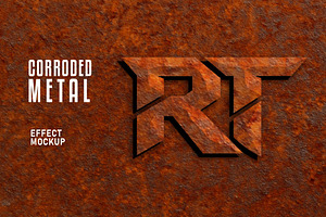 Corroded Metal Effect Mockup, a Layer Style Add-On by studiogstock