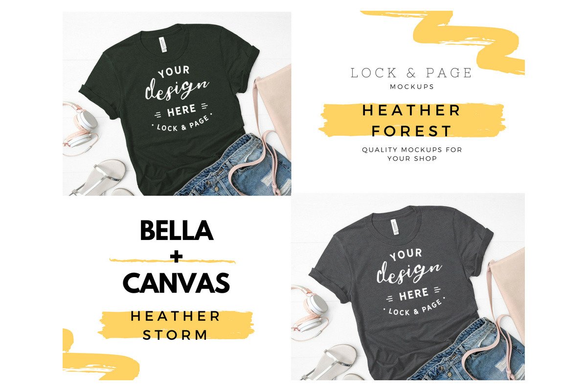 Bella Canvas 3001 Mega Bundle Mockup, a Shirt Mockup by lock and page (Photo 43 of 84)
