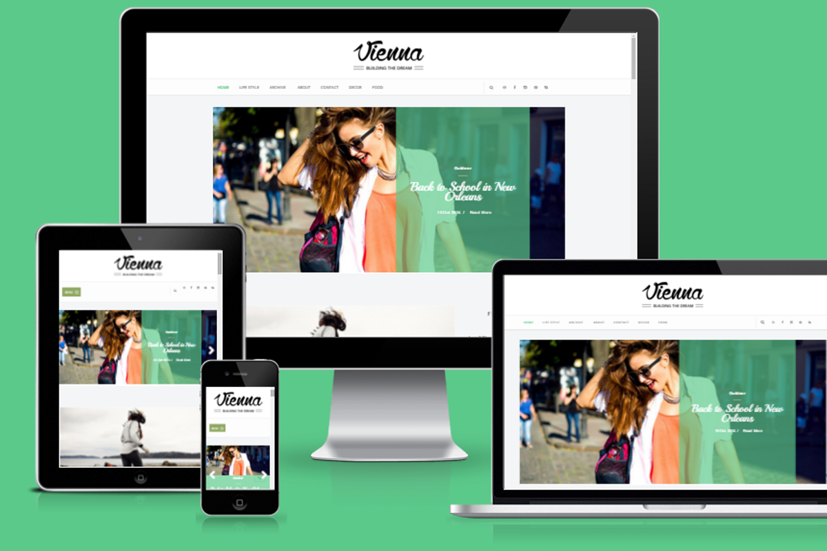 Vienna Responsive Blogger Template, a Websites & App Template by Yo..! Templates (Photo 2 of 3)