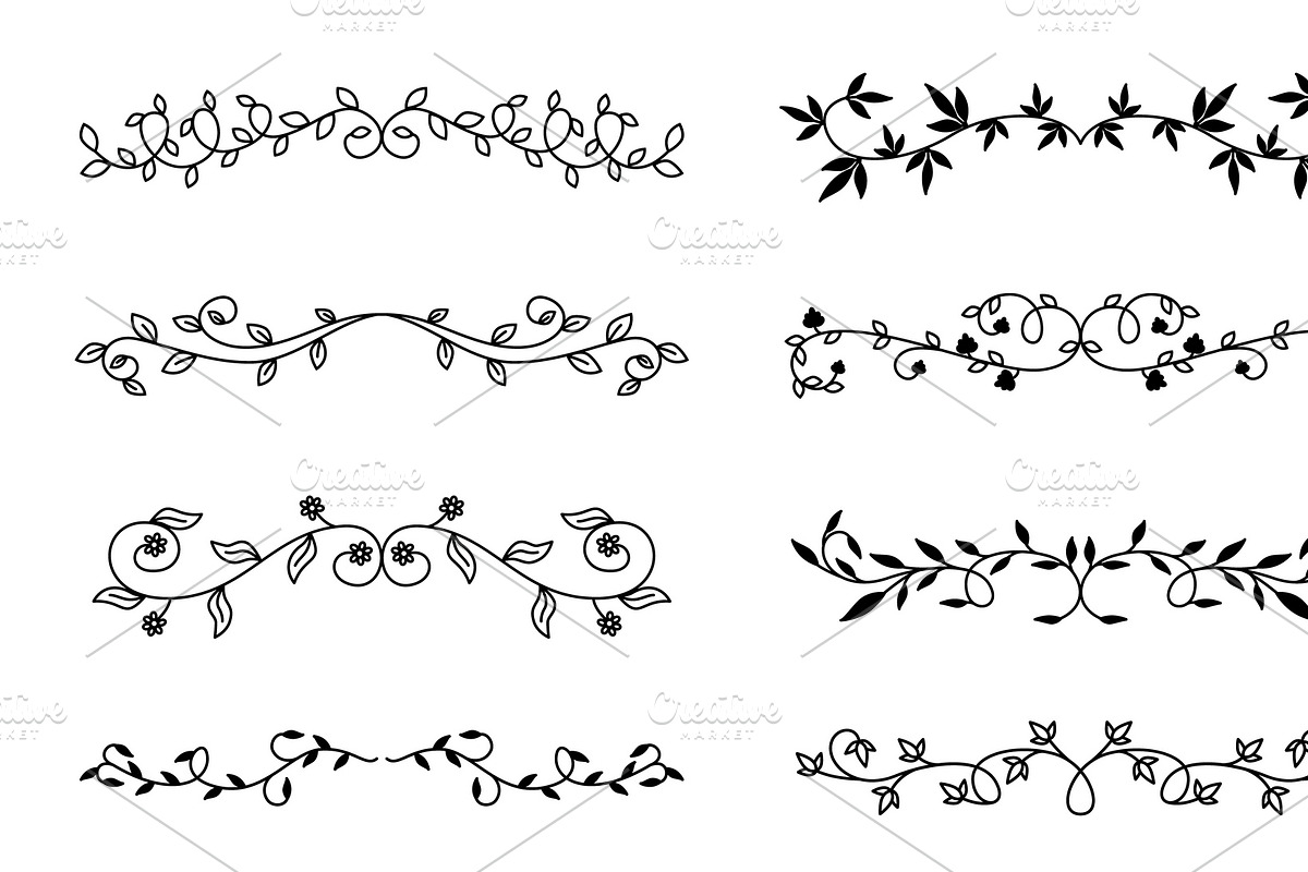 Vintage floral borders, an Object Graphic by Woters little shop (Photo 7 of 9)