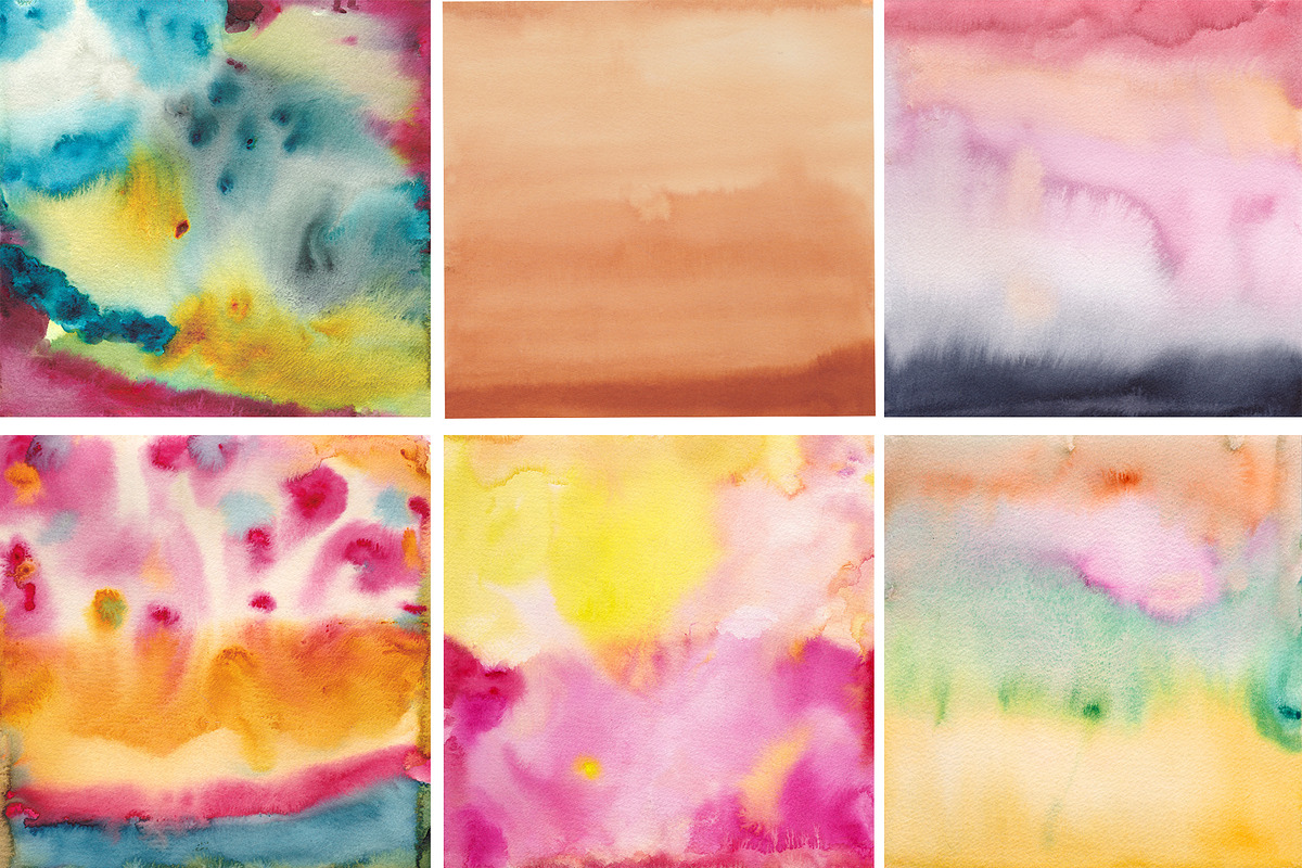25  Abstract Watercolor Backgrounds, a Texture Graphic by Sweet Fig (Photo 5 of 10)