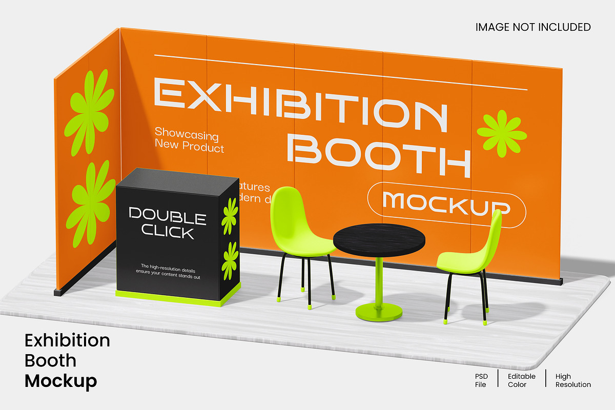 Exhibition Booth Mockup, an Advertising Mockup by Unerispace (Photo 1 of 2)