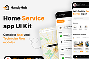 HandyHub: Ondemand service app uikit, an UI Kit Template by Fluttertop (Thumbnail 1 of 8)