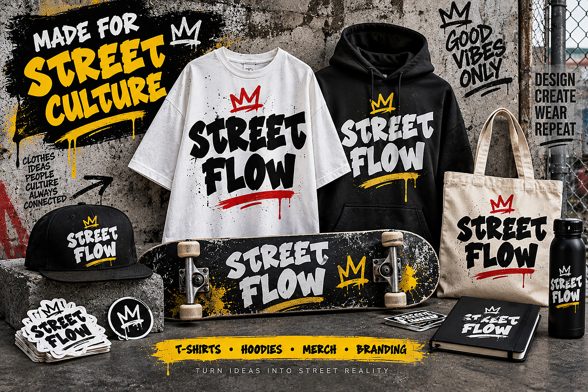 STREET FLOW — Bold type Raw attitude, a Script Font by Wow Magic (Photo 4 of 5)