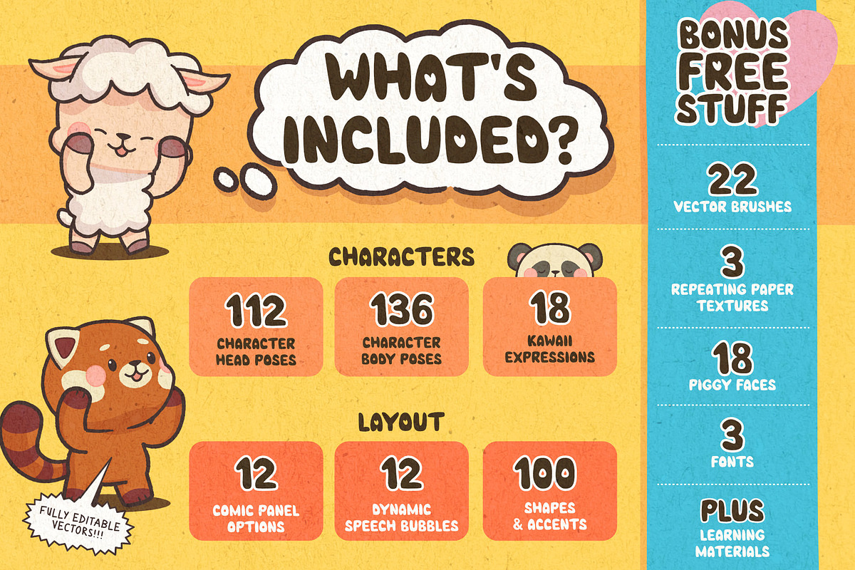 Cute Comic Creator for Affinity, a Brushes & More by Green Room Media (Photo 23 of 25)