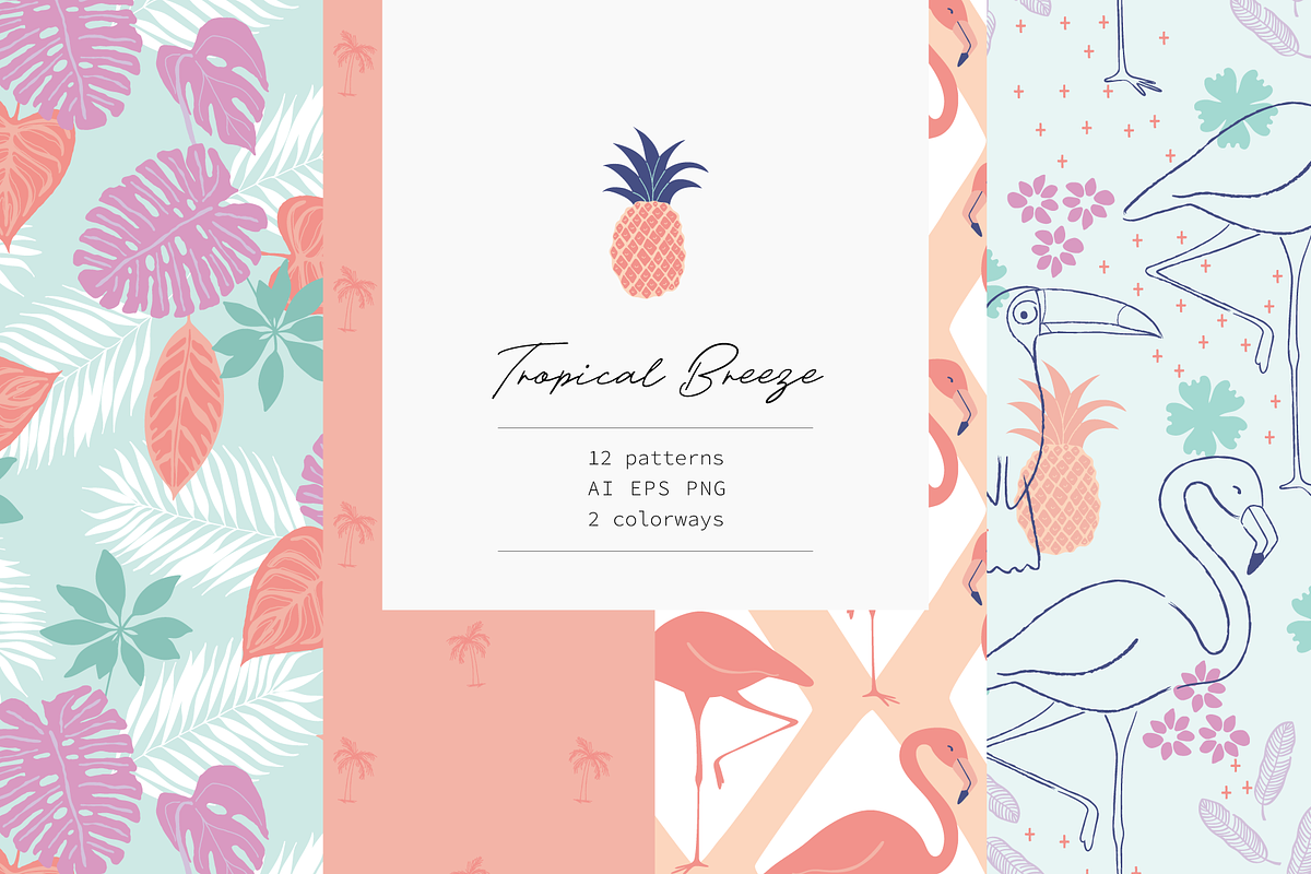 Tropical Breeze Collection Vector, a Pattern Graphic by glasshouse (Photo 6 of 7)