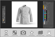 Chef Kitchen Uniform Mockup PSD, a Shirt Mockup by Bruno's Shop (Thumbnail 3 of 4)