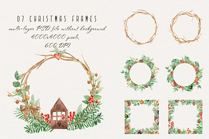 Watercolor Christmas Clip Art