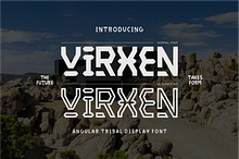 VIRXEN — Angular Tribal Display Font