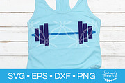 Weights SVG Barbell Dumbbell SVG, an Illustration by SavanasDesign (Thumbnail 2 of 2)