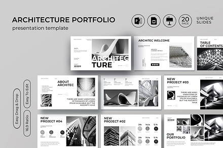 Architecture Portfolio Presentation, a Presentation Template by Slideagency