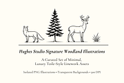 Signature Woodland Illustration Set, an Object Graphic by Hughes Studio (Thumbnail 1 of 8)