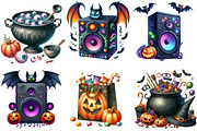 Watercolor Halloween Party Clipart, an Illustration by DreamArtGraphic (Thumbnail 2 of 5)