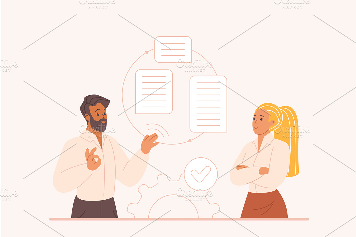 Active listening soft communication, a Person Illustration by Lemberg Vector