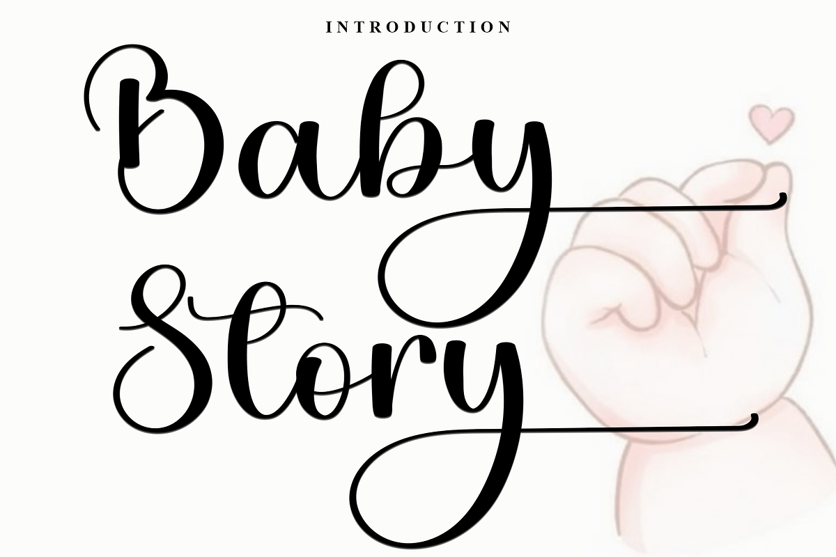 Baby Story, a Handwritten Font by InermediaSTUDIO (Photo 1 of 8)